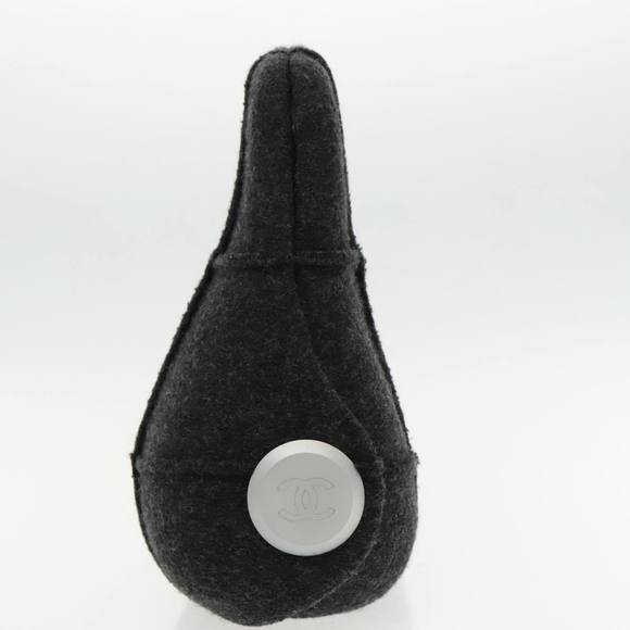 CHANEL Hip bag Hand Bag Wool Gray CC Auth bs18826 - Picture 4 of 16